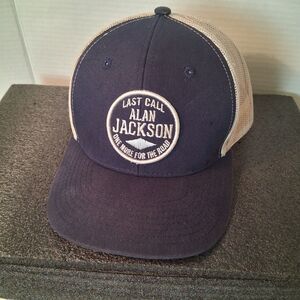 Alan Jackson Last Call Tour Adult Snapback Hat Navy Blue Mesh Trucker
